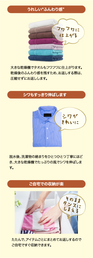 洗濯代行-だから安心